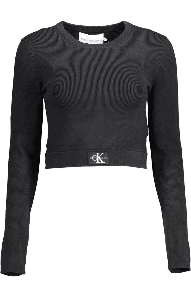 1592CALVIN KLEIN MAGLIA DONNA NERO