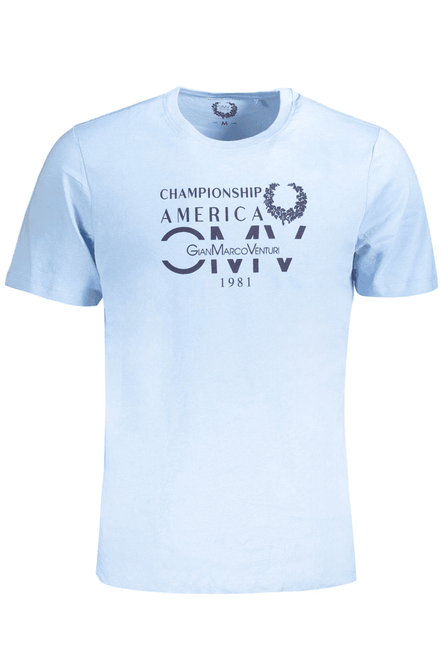 9573GIAN MARCO VENTURI T-SHIRT MANICHE CORTE UOMO AZZURRO