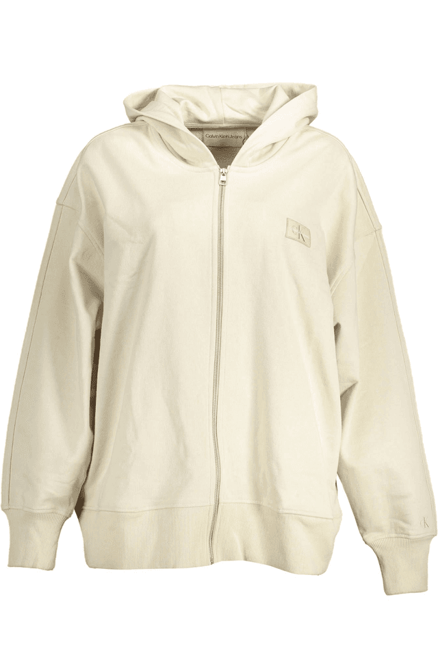 2250CALVIN KLEIN FELPA CON ZIP DONNA BEIGE