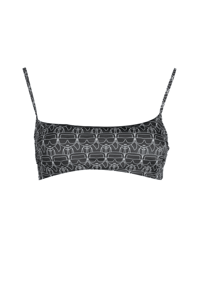 2927KARL LAGERFELD BEACHWEAR COSTUME PARTE SOPRA DONNA NERO