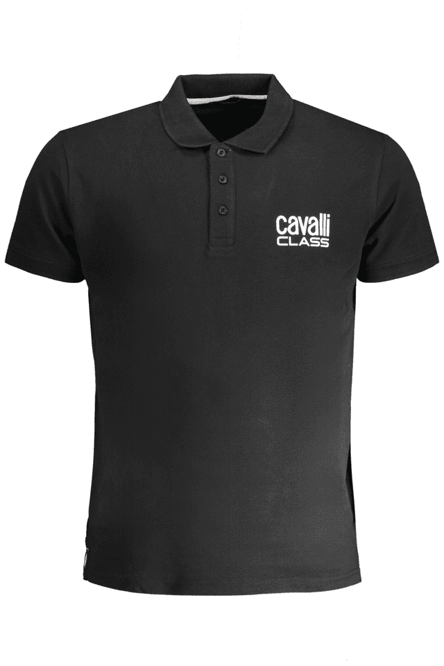 8992CAVALLI CLASS POLO MANICHE CORTE UOMO NERO