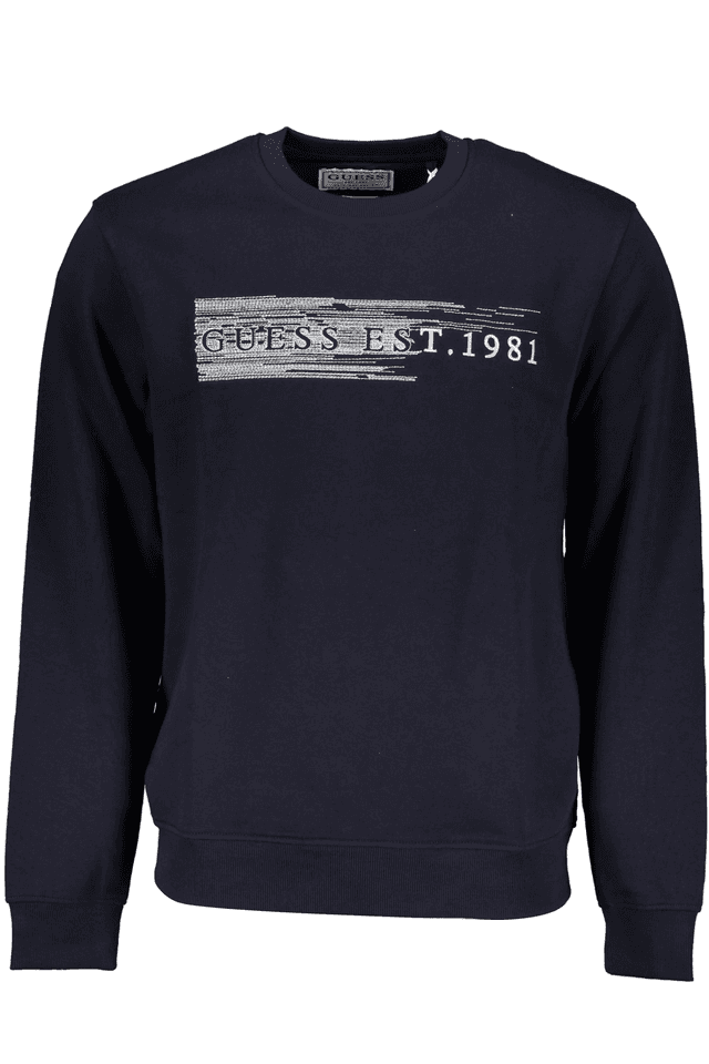 7453GUESS JEANS FELPA SENZA ZIP UOMO BLU