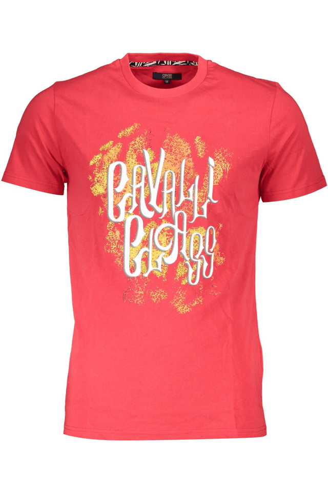 4554CAVALLI CLASS T-SHIRT MANICHE CORTE UOMO ROSSO