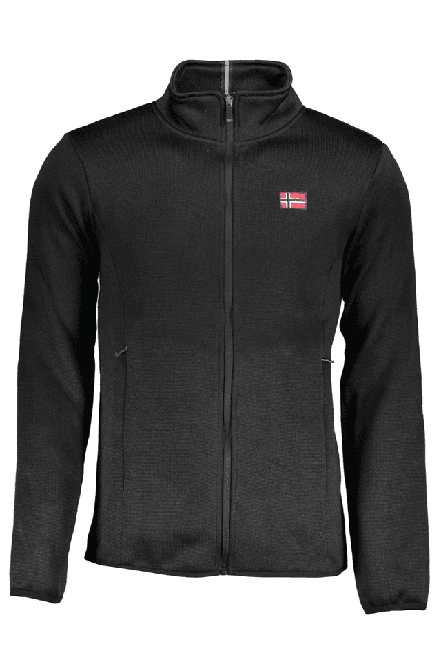 5956NORWAY 1963 FELPA CON ZIP UOMO NERO