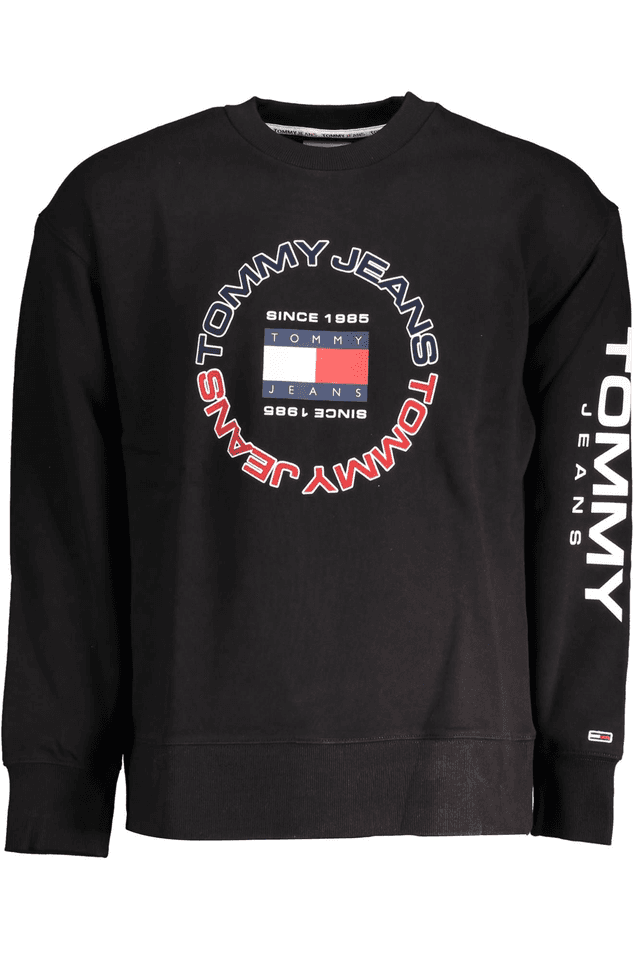 3412TOMMY HILFIGER FELPA SENZA ZIP UOMO NERO