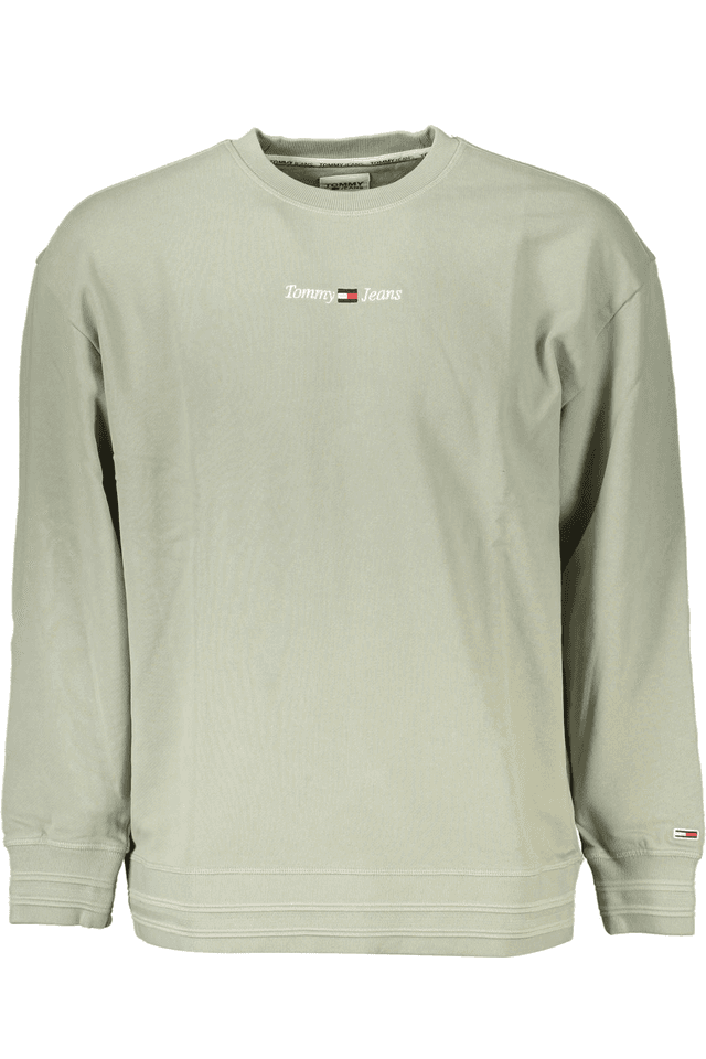 4494TOMMY HILFIGER FELPA SENZA ZIP UOMO VERDE