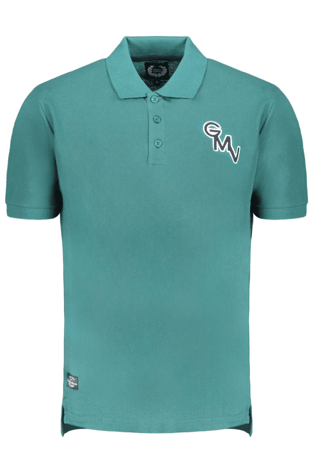 9656GIAN MARCO VENTURI POLO MANICHE CORTE UOMO VERDE
