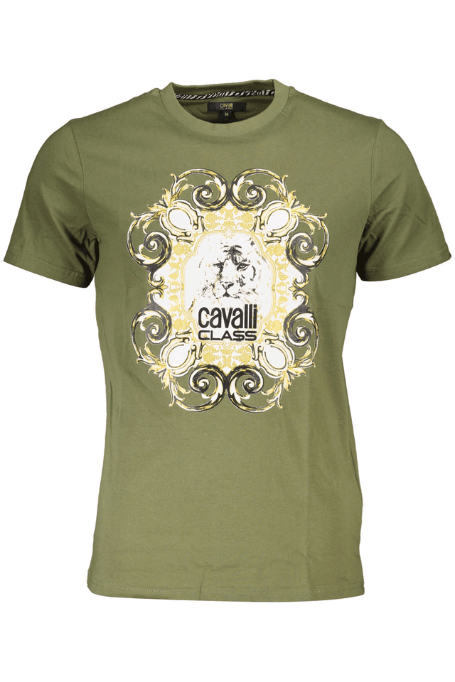 4540CAVALLI CLASS T-SHIRT MANICHE CORTE UOMO VERDE