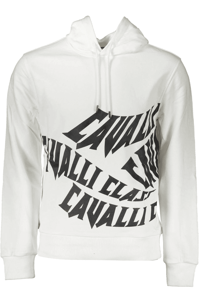 4129CAVALLI CLASS FELPA SENZA ZIP UOMO BIANCO