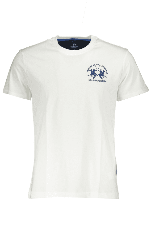 4865LA MARTINA T-SHIRT MANICHE CORTE UOMO BIANCO