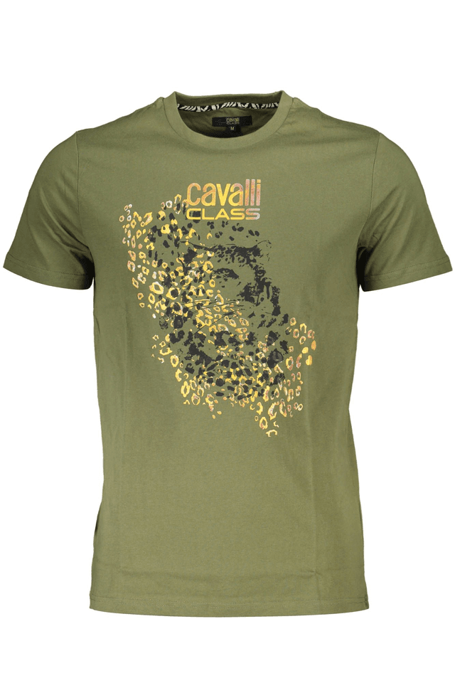 4528CAVALLI CLASS T-SHIRT MANICHE CORTE UOMO VERDE