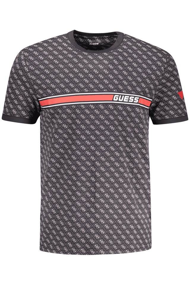 10579GUESS JEANS T-SHIRT MANICHE CORTE UOMO NERO