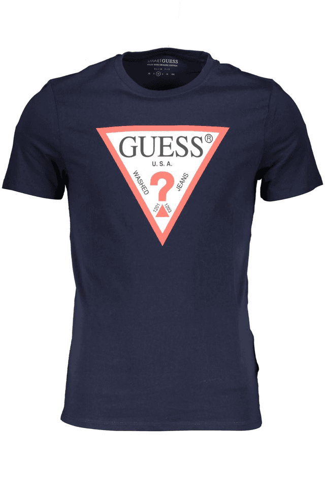 797GUESS JEANS T-SHIRT MANICHE CORTE UOMO BLU