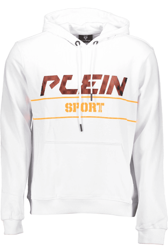 1215PLEIN SPORT FELPA SENZA ZIP UOMO BIANCO