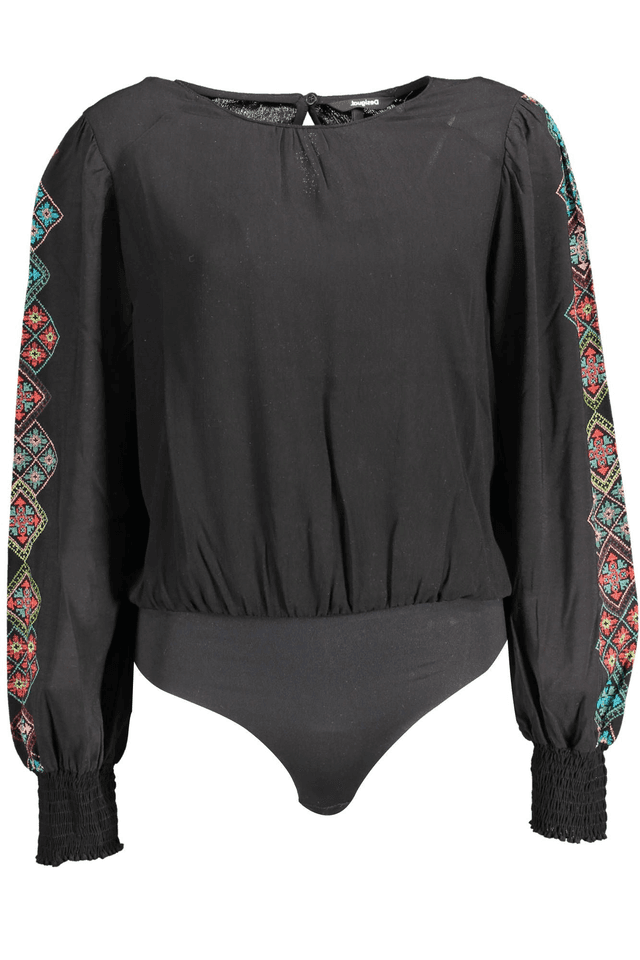 1515DESIGUAL BODY MANICHE LUNGHE DONNA NERO