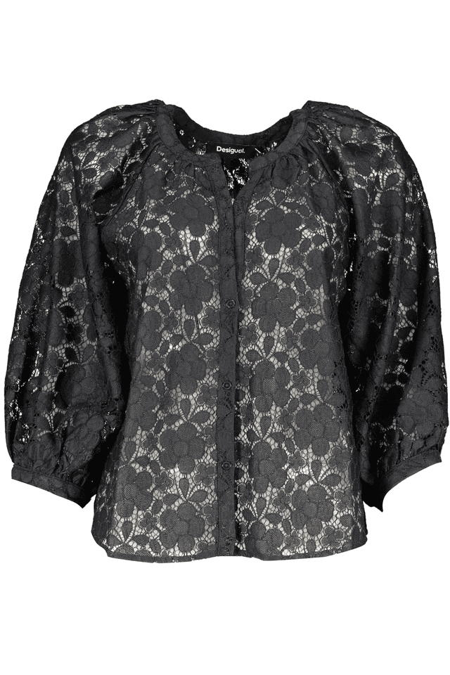 8207DESIGUAL CAMICIA MANICHE LUNGHE DONNA NERO