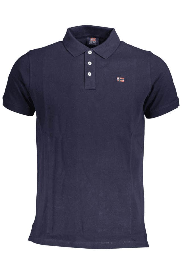 3925NORWAY 1963 POLO MANICHE CORTE UOMO BLU