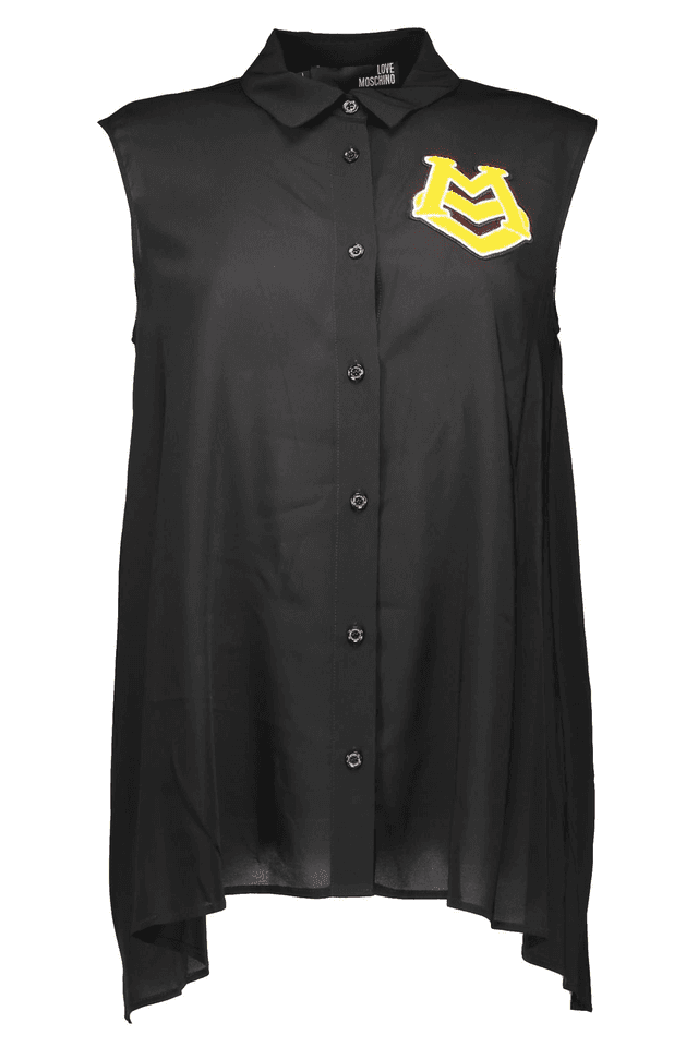 670LOVE MOSCHINO CAMICIA SENZA MANICHE DONNA NERO