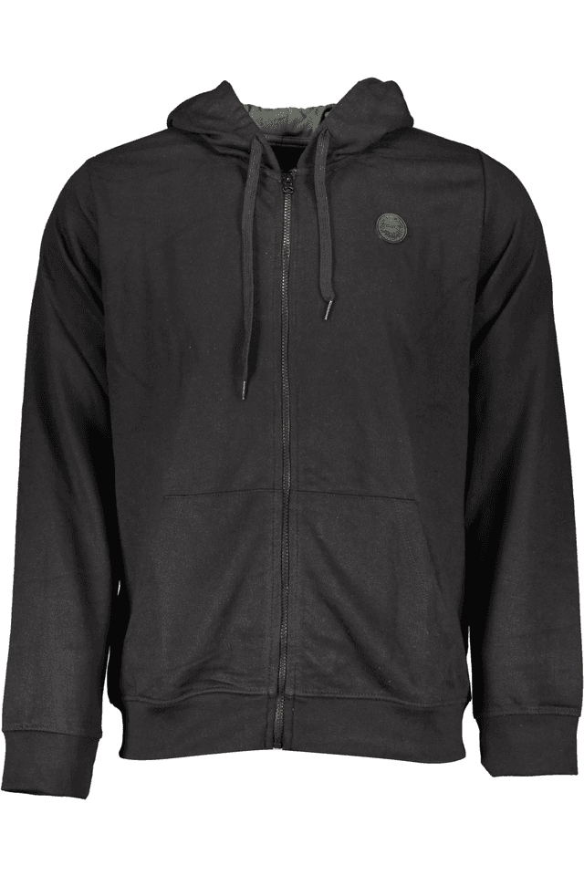 4016GIAN MARCO VENTURI FELPA CON ZIP UOMO NERO