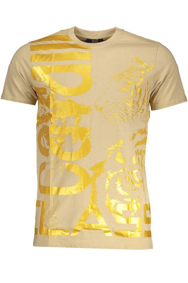 7844CAVALLI CLASS T-SHIRT MANICHE CORTE UOMO BEIGE