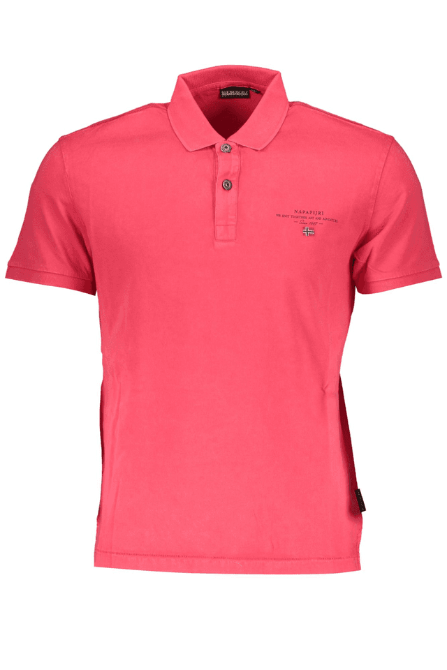 8321NAPAPIJRI POLO MANICHE CORTE UOMO ROSA