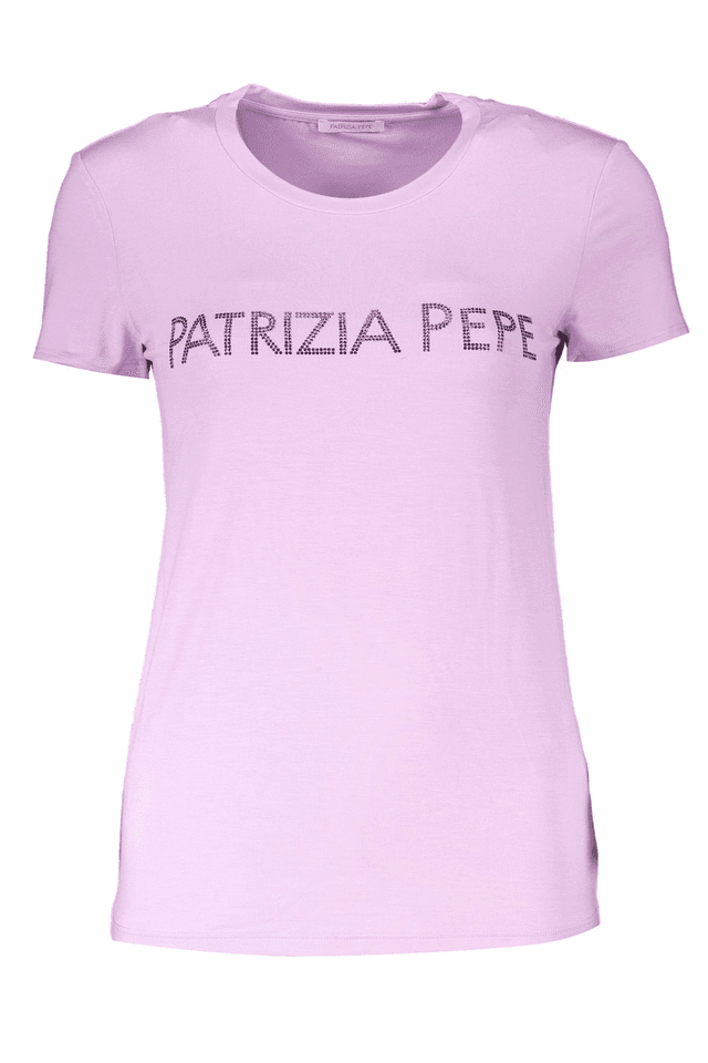 7668PATRIZIA PEPE T-SHIRT MANICHE CORTE DONNA VIOLA