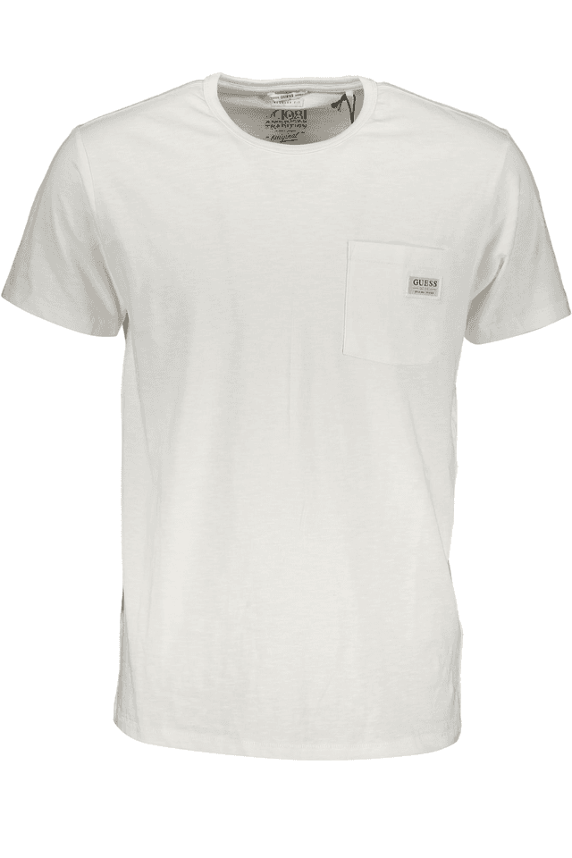 7454GUESS JEANS T-SHIRT MANICHE CORTE UOMO BIANCO