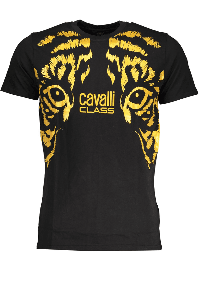 7747CAVALLI CLASS T-SHIRT MANICHE CORTE UOMO NERO