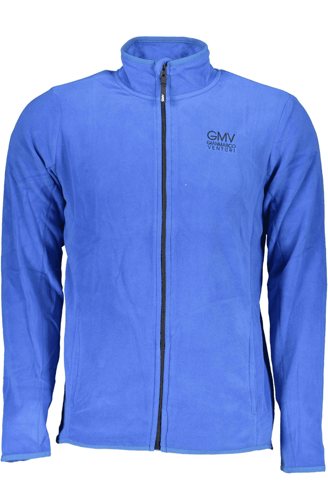 2344GIAN MARCO VENTURI FELPA CON ZIP UOMO BLU