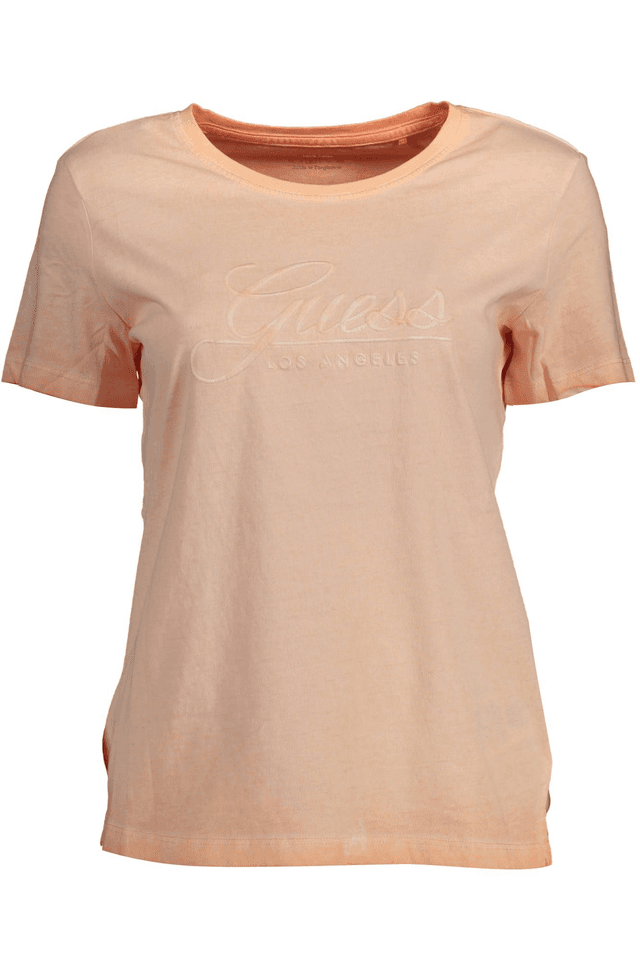 1438GUESS JEANS T-SHIRT MANICHE CORTE DONNA ROSA