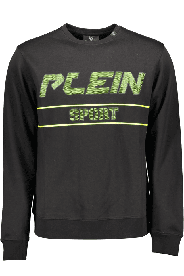 1221PLEIN SPORT FELPA SENZA ZIP UOMO NERO