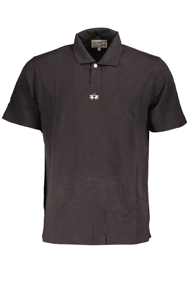 4898LA MARTINA POLO MANICHE CORTE UOMO NERO