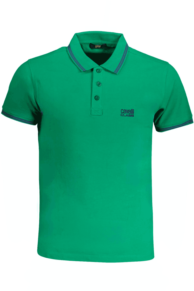 9731CAVALLI CLASS POLO MANICHE CORTE UOMO VERDE