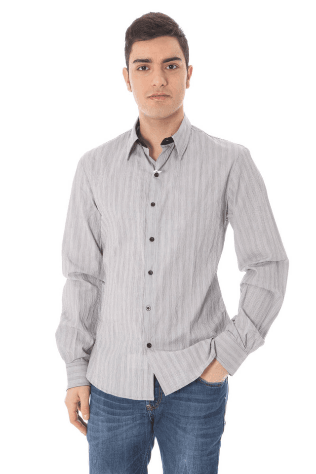 407COSTUME NATIONAL CAMICIA MANICHE LUNGHE UOMO BIANCO