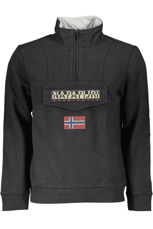 4330NAPAPIJRI FELPA SENZA ZIP UOMO NERO