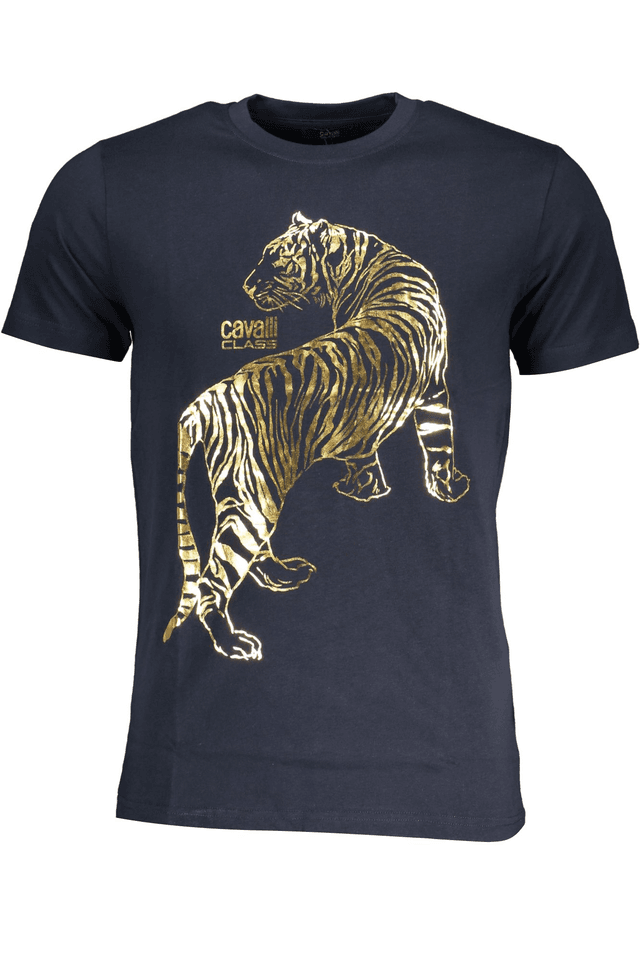 7742CAVALLI CLASS T-SHIRT MANICHE CORTE UOMO BLU