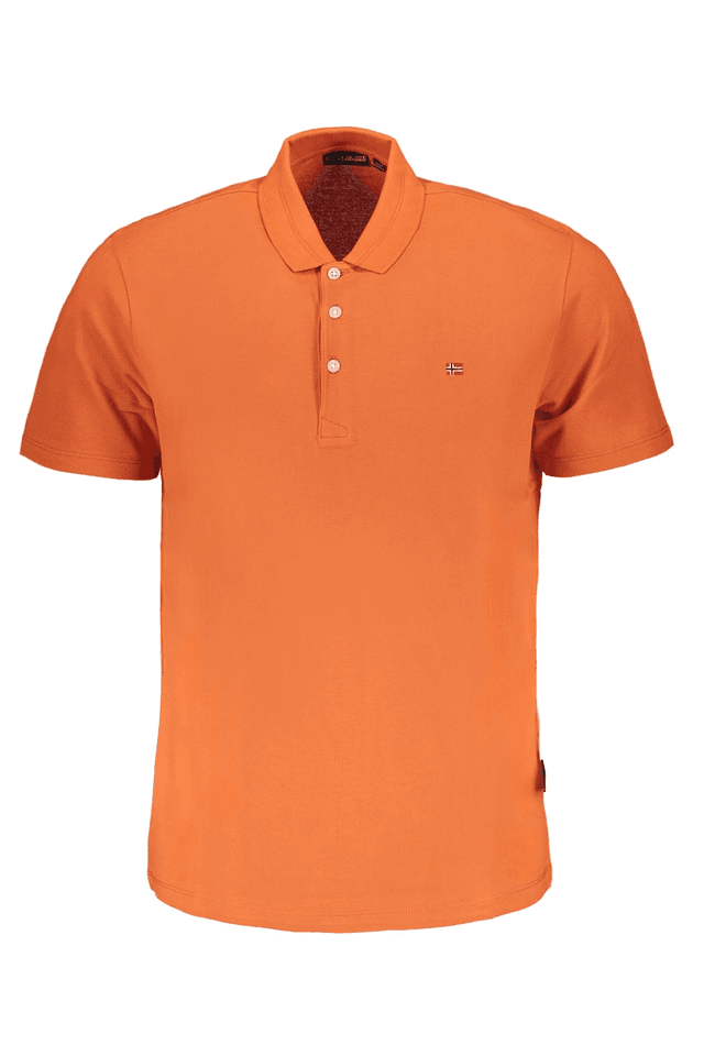 8440NAPAPIJRI POLO MANICHE CORTE UOMO ARANCIO