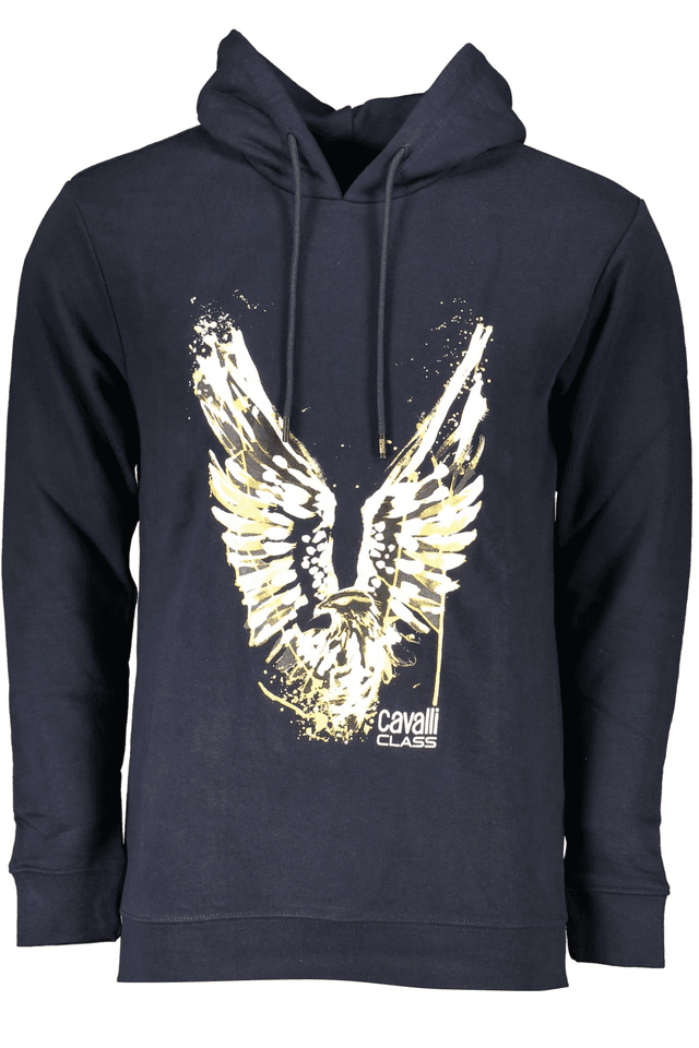 6769CAVALLI CLASS FELPA SENZA ZIP UOMO BLU
