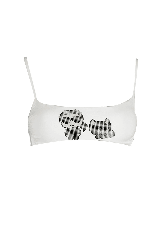 2932KARL LAGERFELD BEACHWEAR COSTUME PARTE SOPRA DONNA BIANCO