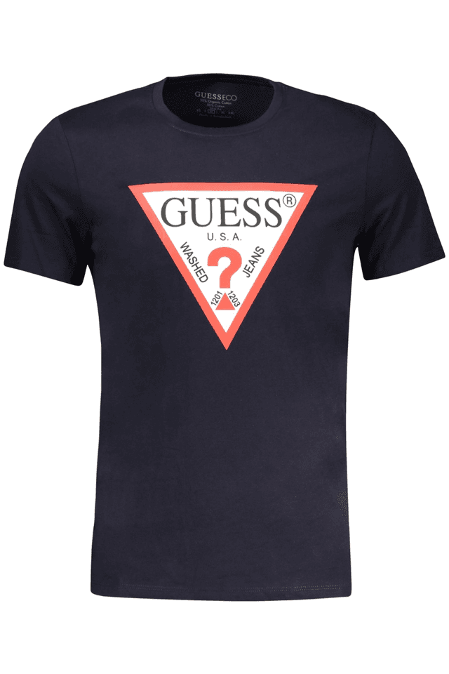 10600GUESS JEANS T-SHIRT MANICHE CORTE UOMO BLU