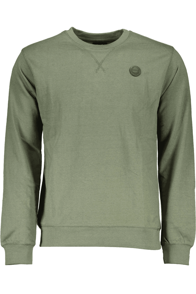 4009GIAN MARCO VENTURI FELPA SENZA ZIP UOMO VERDE