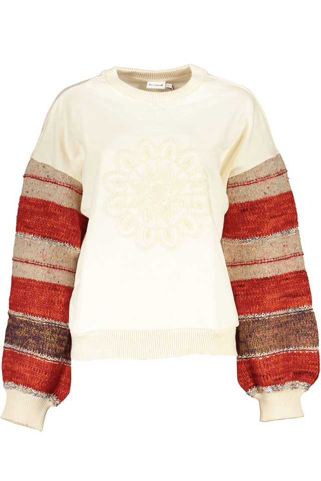 5515DESIGUAL FELPA SENZA ZIP DONNA BIANCO