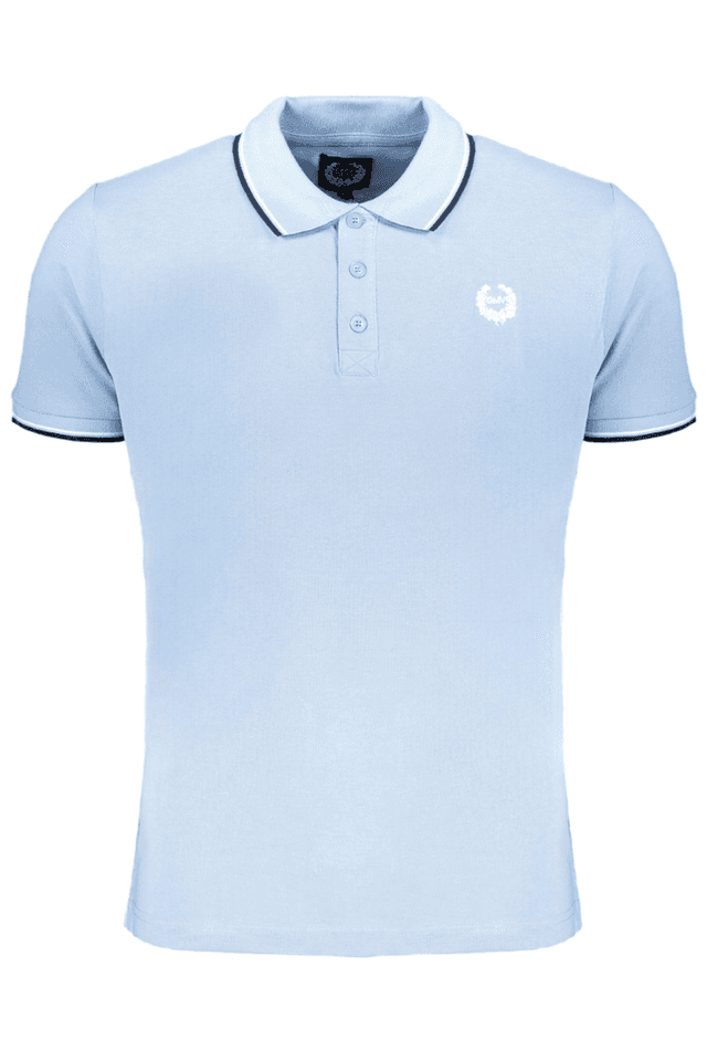 9580GIAN MARCO VENTURI POLO MANICHE CORTE UOMO AZZURRO