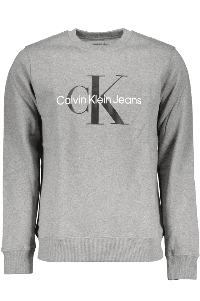 6376CALVIN KLEIN FELPA SENZA ZIP UOMO GRIGIO