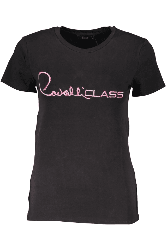 6791CAVALLI CLASS T-SHIRT MANICHE CORTE DONNA NERO