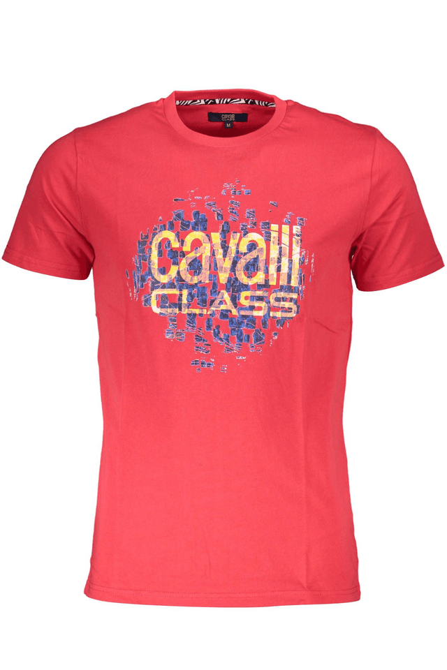 4548CAVALLI CLASS T-SHIRT MANICHE CORTE UOMO ROSSO