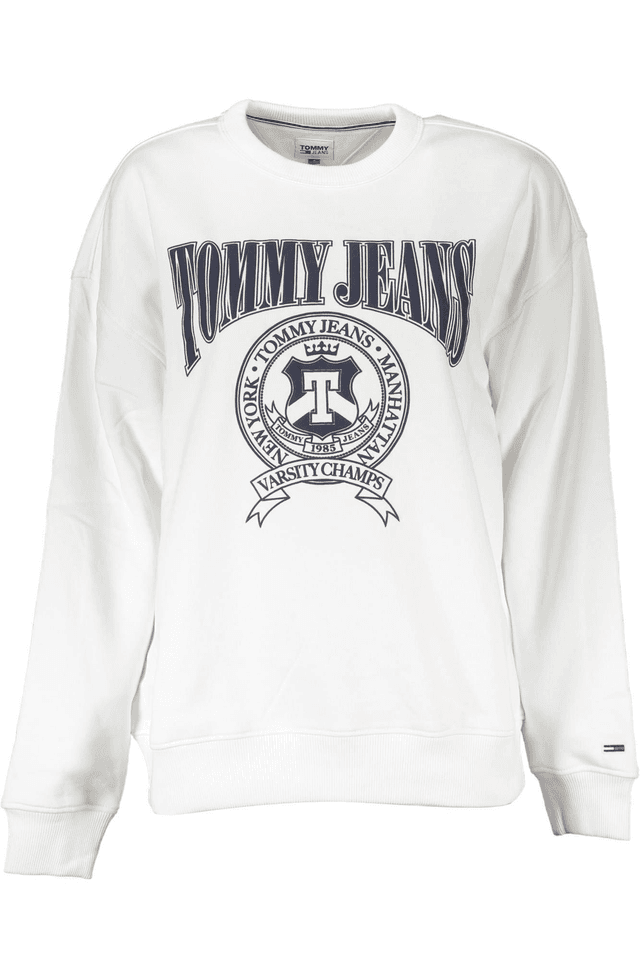 3908TOMMY HILFIGER FELPA SENZA ZIP DONNA BIANCO