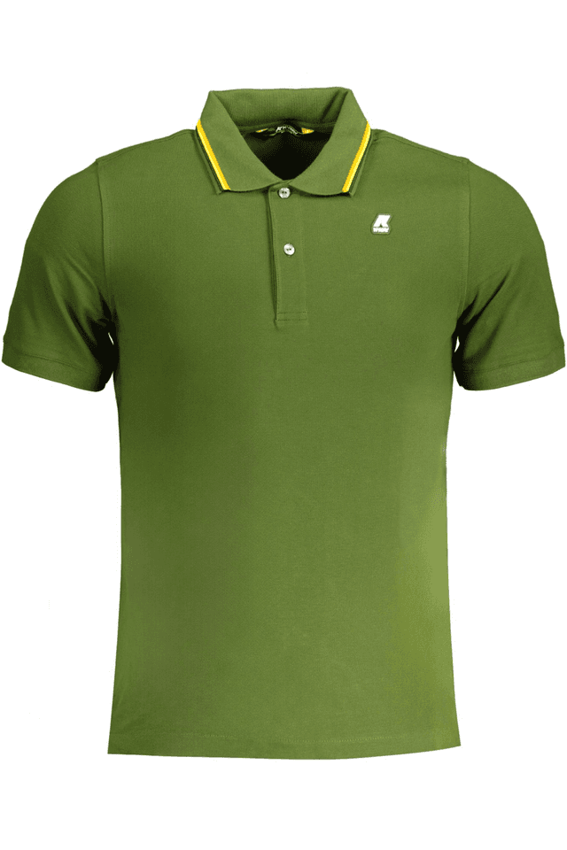 9718K-WAY POLO MANICHE CORTE UOMO VERDE
