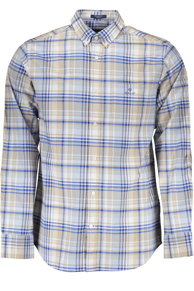 1999GANT CAMICIA MANICHE LUNGHE UOMO AZZURRO