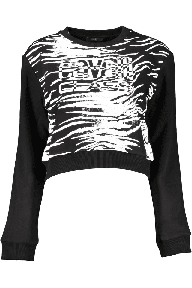 4077CAVALLI CLASS FELPA SENZA ZIP DONNA NERO